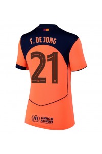 Barcelona Frenkie de Jong #21 Voetbaltruitje 3e tenue Dames 2025-26 Korte Mouw